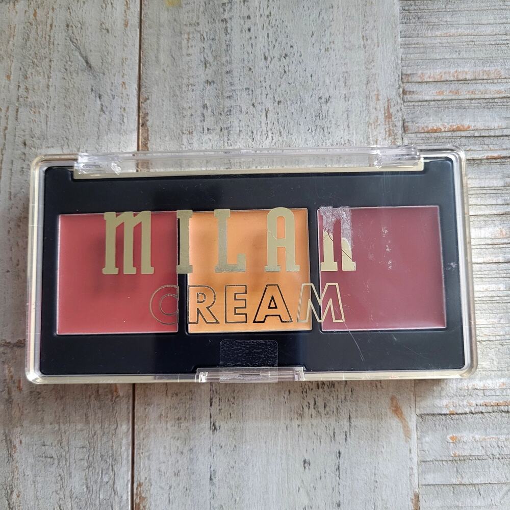 Milani Cheek Kiss Cream Blush Trio 110 Sun Kissed Glow Summer Bronze Makeup